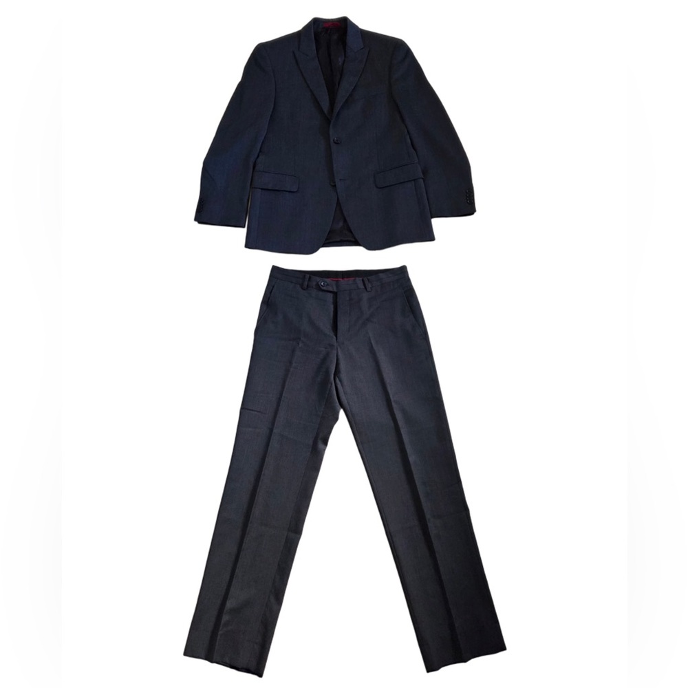 Alfani Charcoal Men's Flat Front 2 Button Suit!
